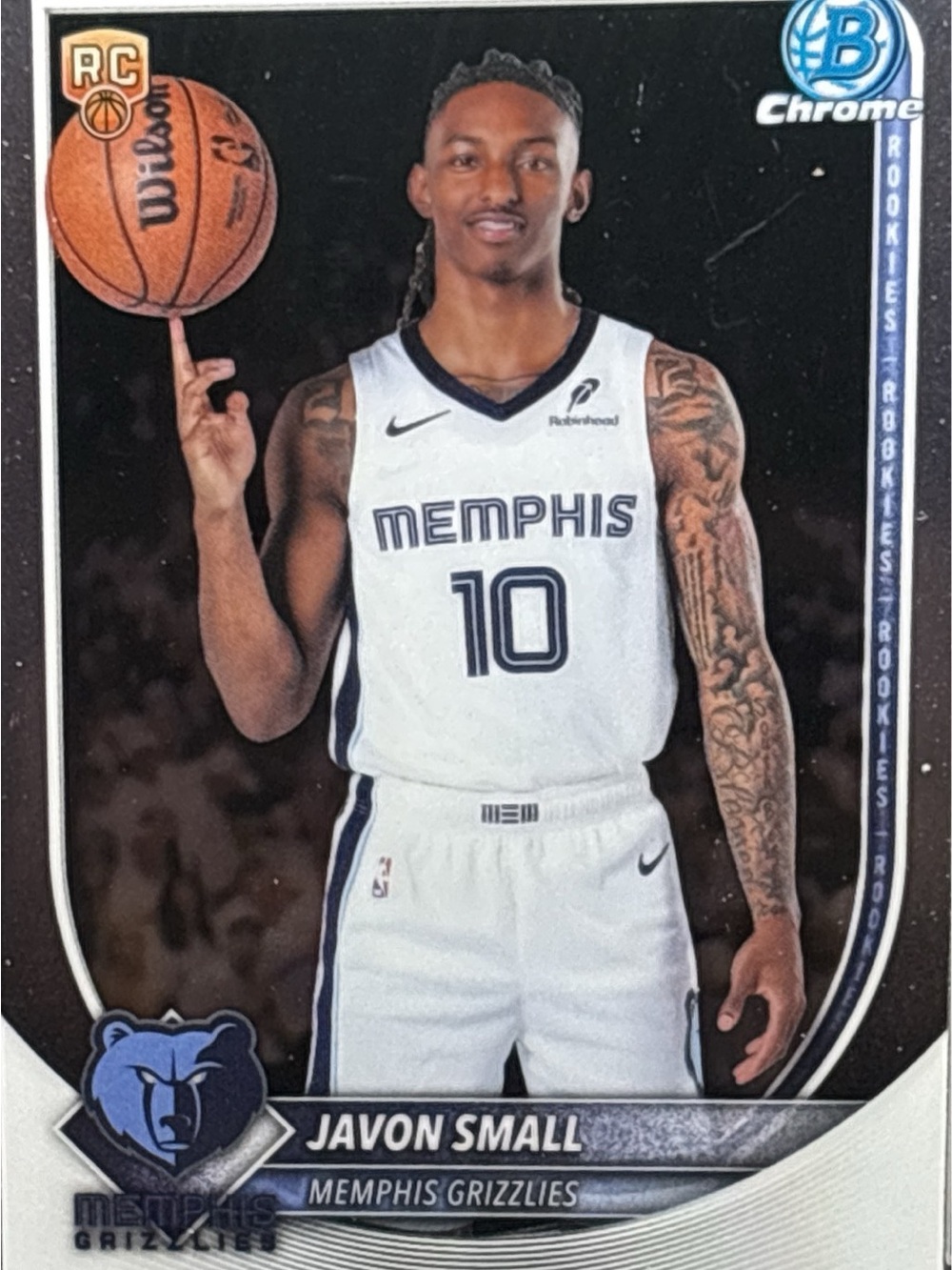 Topps Chrome Memphis Grizzlies Javon Small Rookie Basketball Card